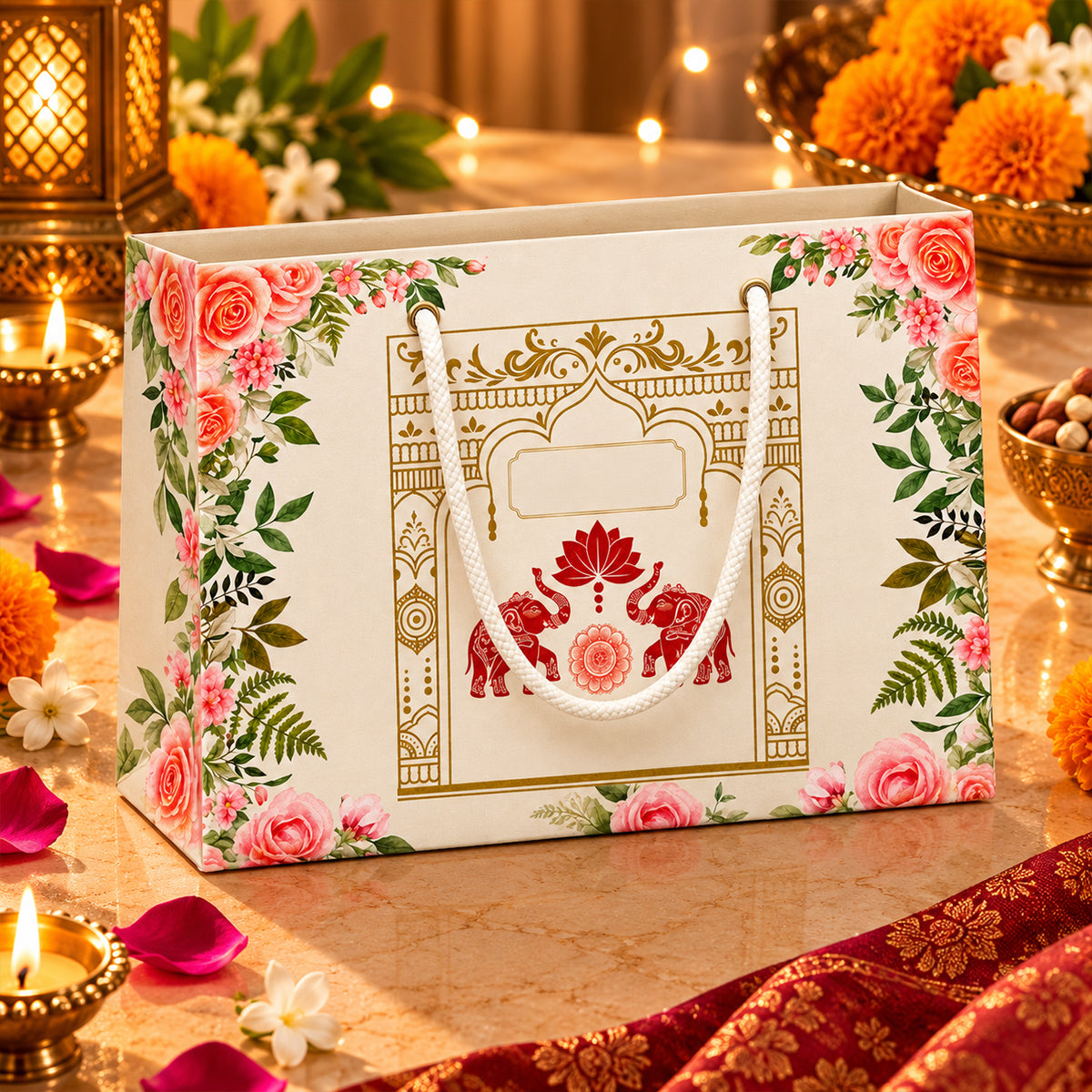 Diwali Fiesta 1 | Dry Fruits, Flavoured Nuts & Berries Jar Gift Bag