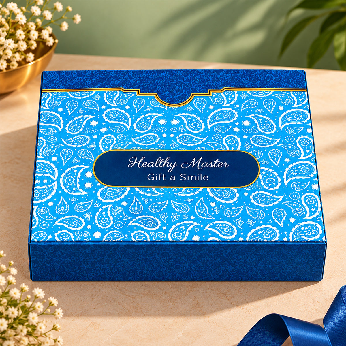 Elegant Box | Diwali Dry Fruits Gift Box with Almonds, Cashews, Pista & Kismis