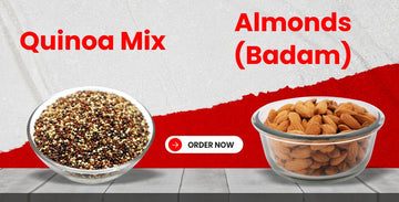 almonds and quinoa mix image used in blog Best Gluten Free Products To Add To Your Diet
