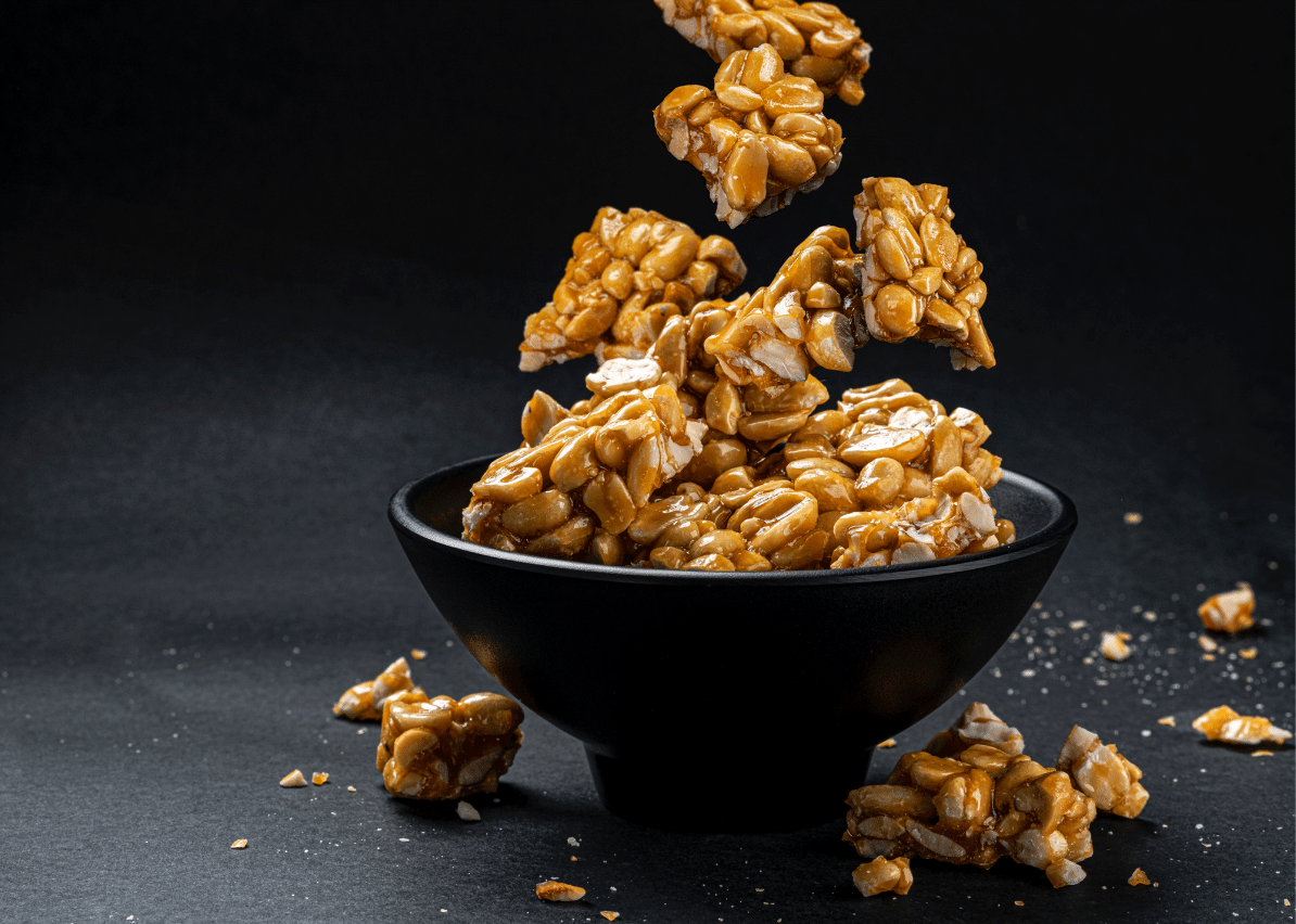 Peanut chikki image is used in the post of Top 10 health benefits of eating Peanut jaggery chikki (gur gajak)
