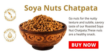 Roasted soya nuts image used in the post "An overview of various Soy Nuts health benefits and how eating them is beneficial for you"