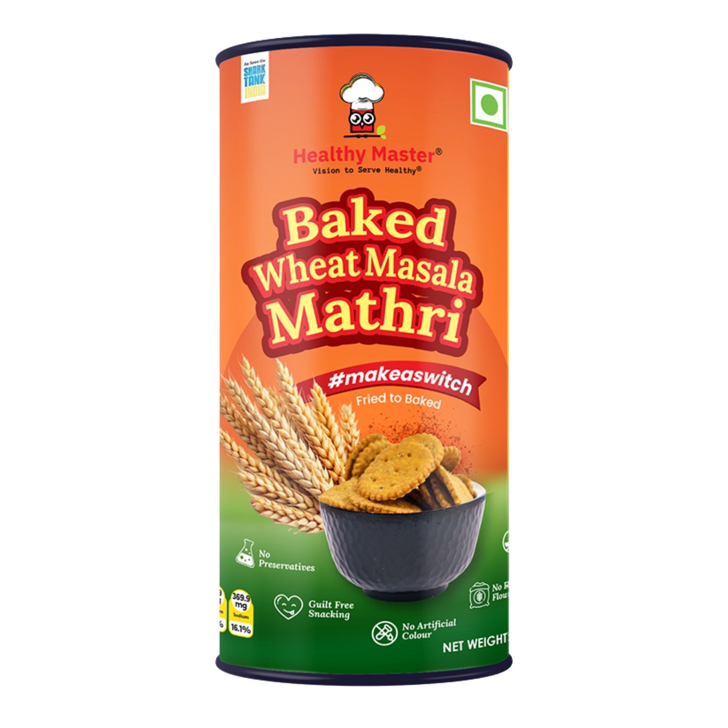 Wheat Mathri - Baked & Masala Flavour (Spicy)