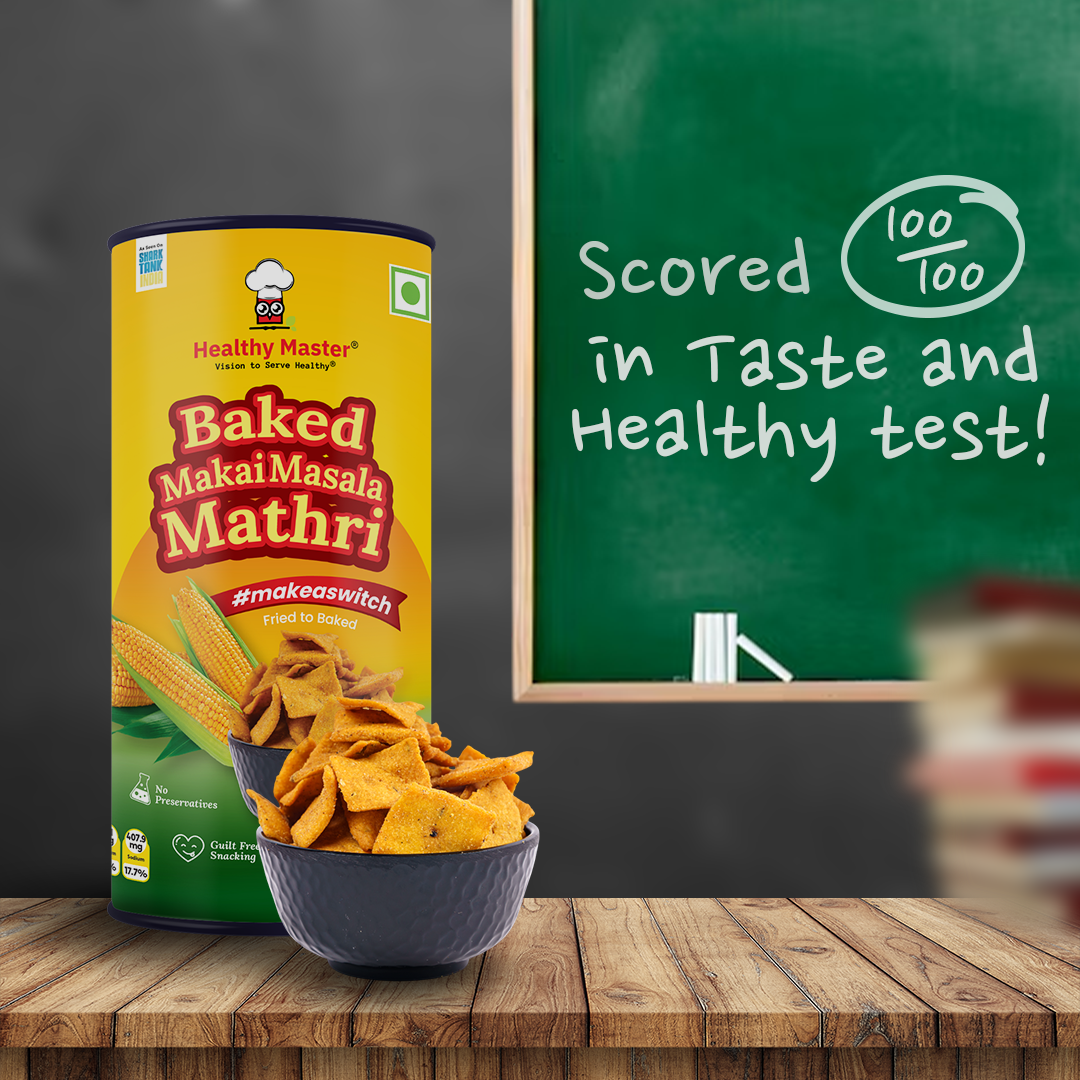 Baked Makai Mathri -  Masala Flavour (Spicy)