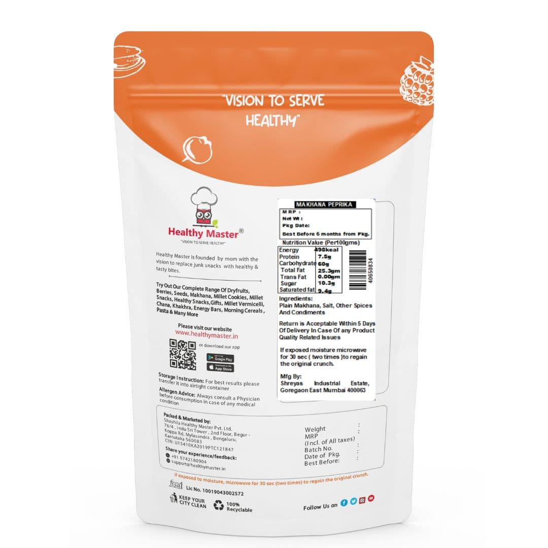 Makhana Peprika - Roasted - Healthy Master