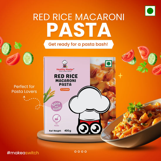 Red Rice Macaroni Pasta Get Cook up Quick - Healthy Master