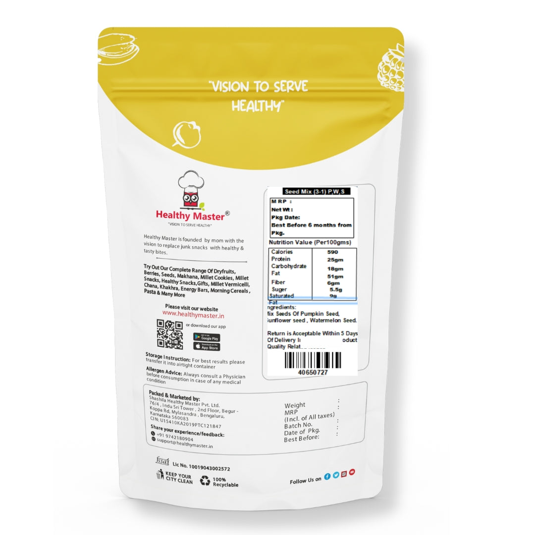 Seeds Mix 3in1 Pumpkin,Watermelon,Sunflower - Healthy Master