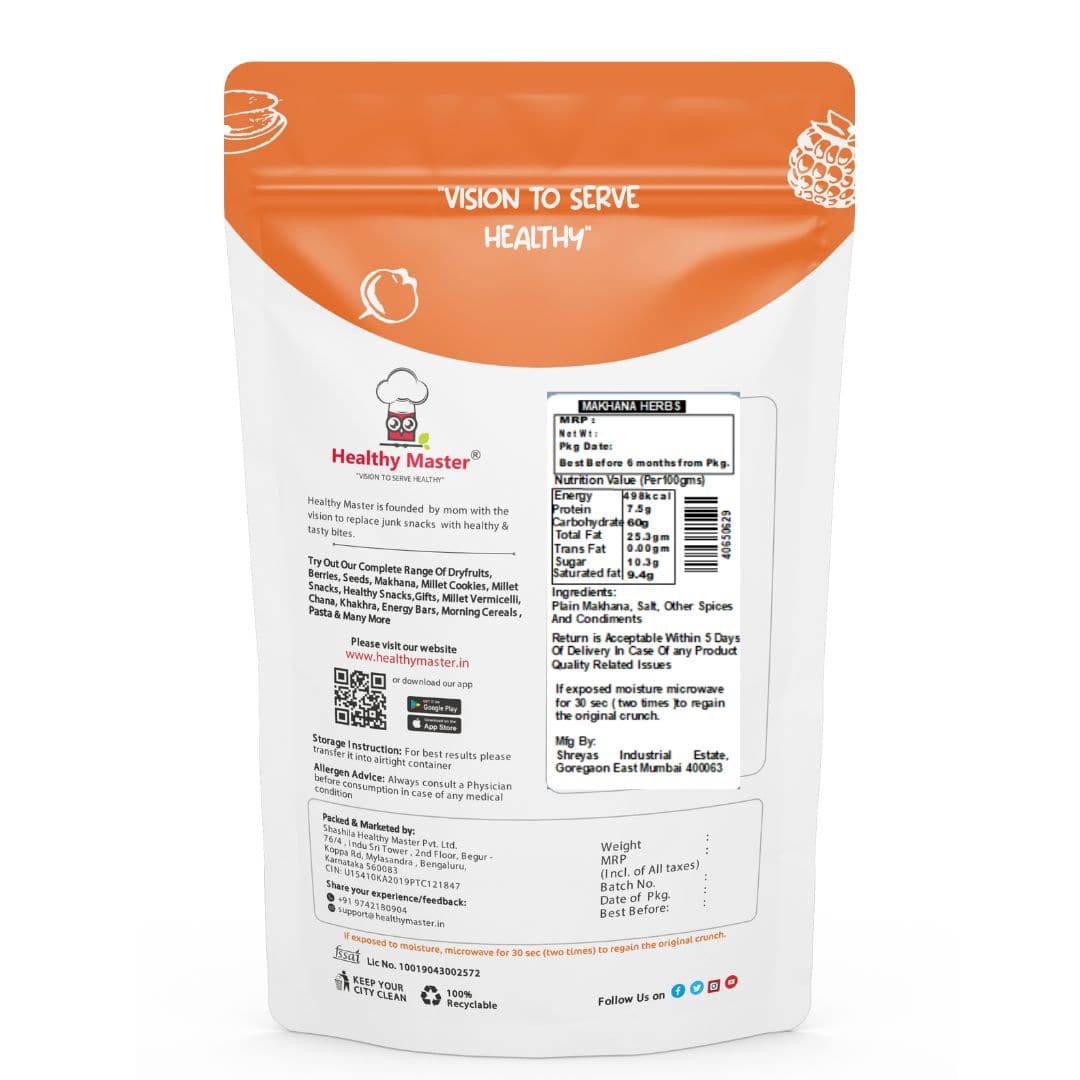 Makhana Herbs and Cheese - Healthy Master