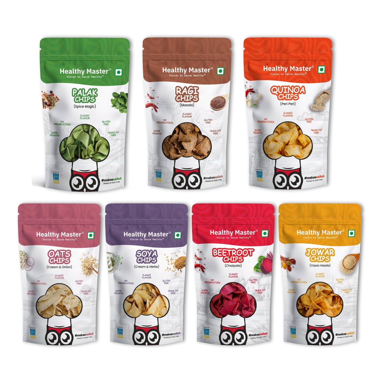 Light and Crispy Chips Combo (Pack of 7) (Each 100gm)