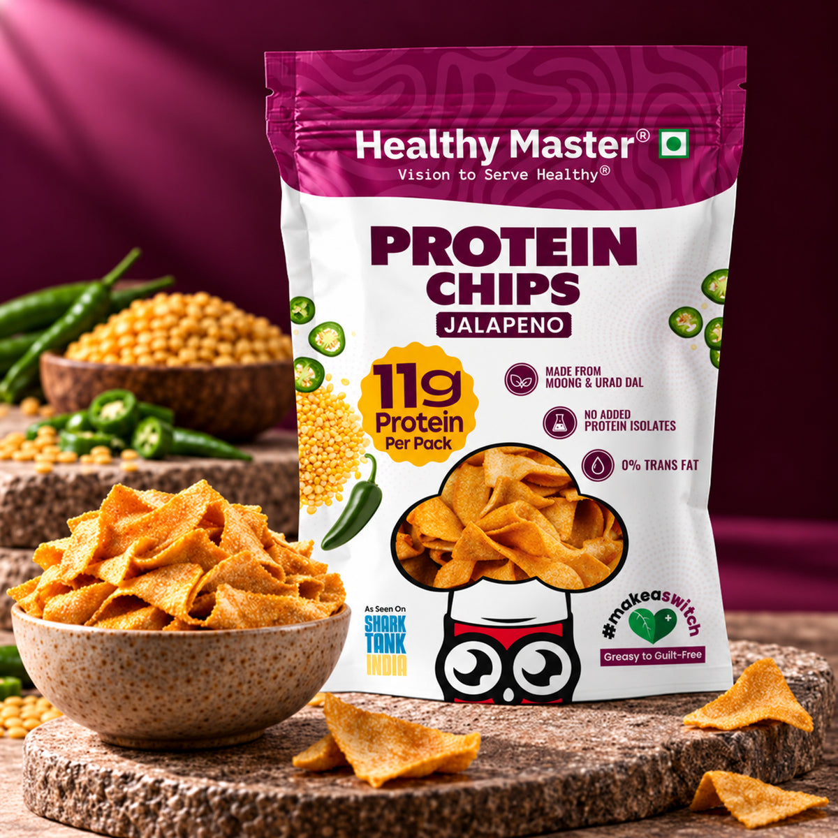 High Protein Chips - Moong Dal, Jalapeno Flavour