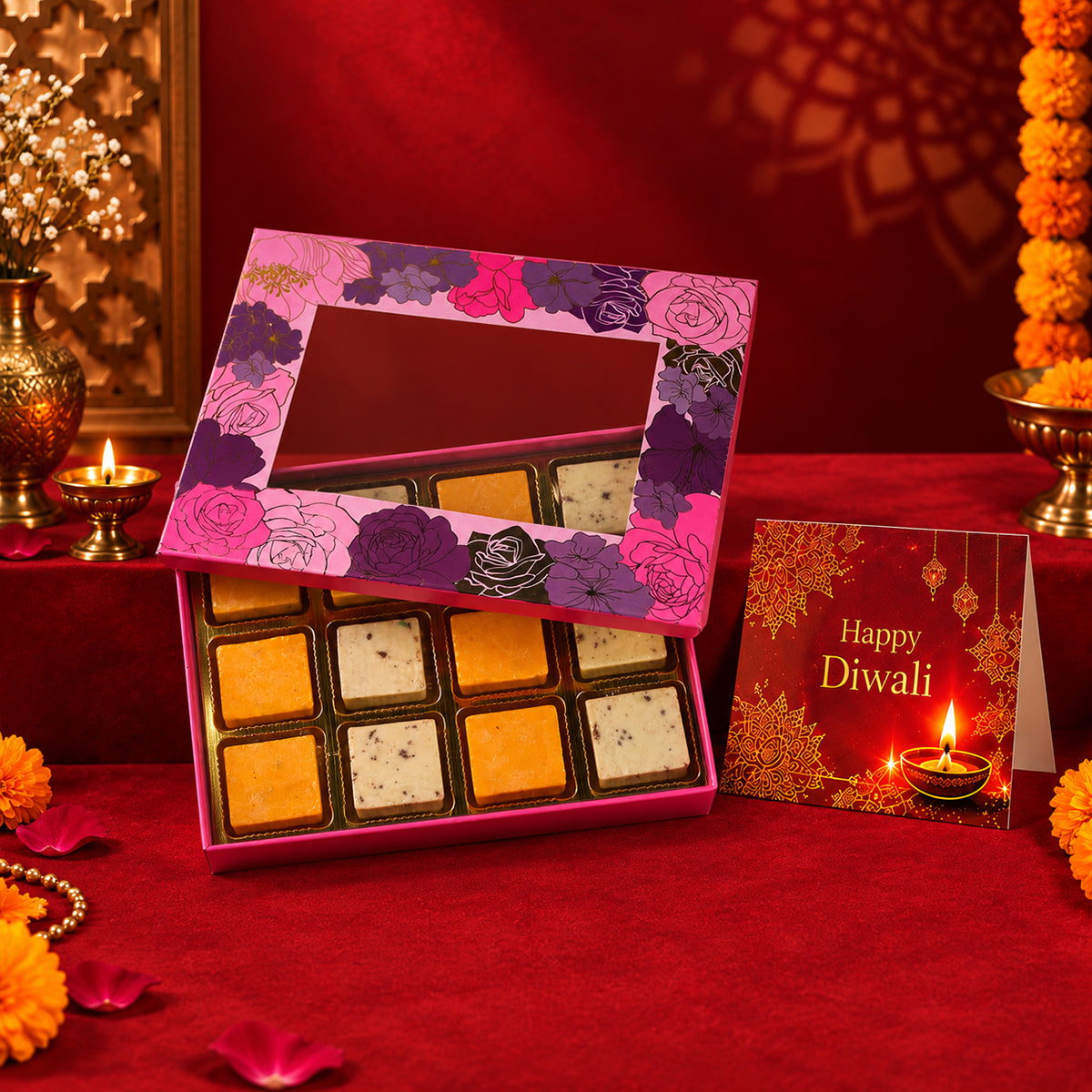 Tyohaar Treats | 12 Chocolates Diwali Gift Box