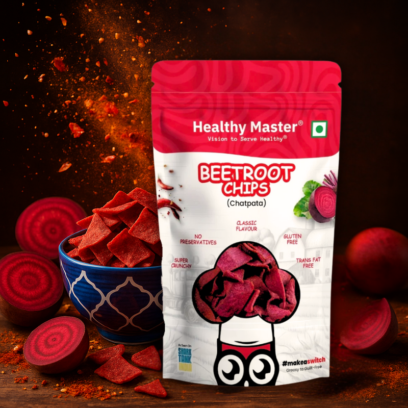 Beetroot Chips - Light and Crispy (Chatpata Spice)