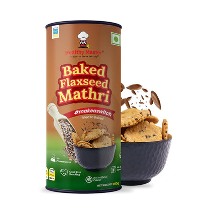 Wheat Mathri - Baked with Flax Seeds