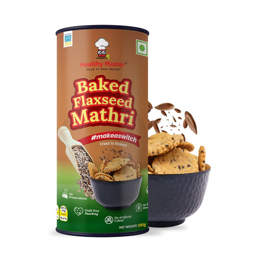 Wheat Mathri - Baked with Flax Seeds