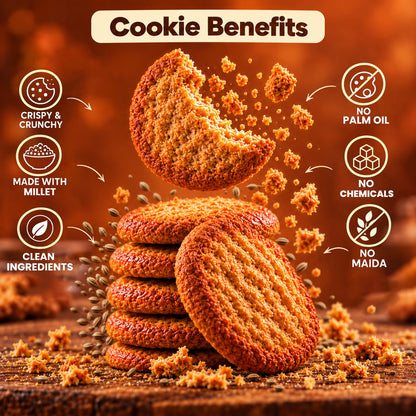 Multi Millet Ajwain Cookies And Biscuits