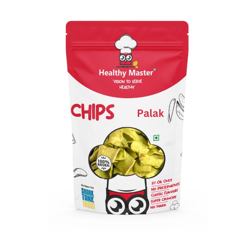 Palak & Blackgram (Udad) Chips - Baked and Nutritious (Spice Magic) - Healthy Master