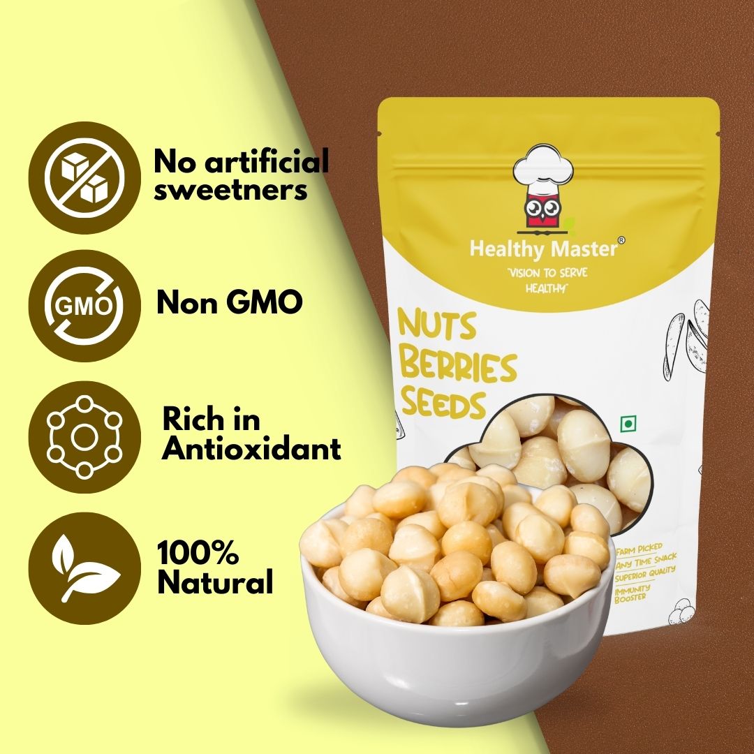 Premium Quality Macadamia Nuts -  Improves Heart Health - Healthy Master