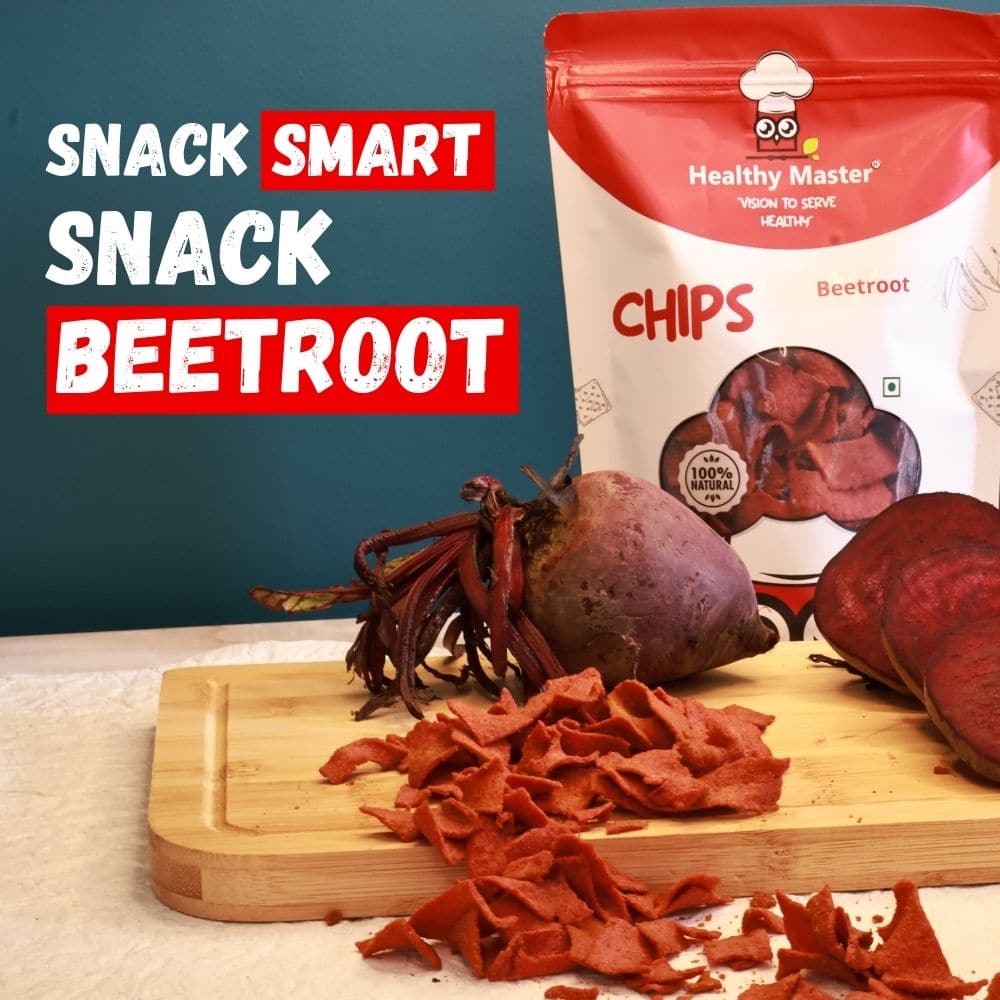 Baked Beetroot chips (Chatpata Spice) - Healthy Master