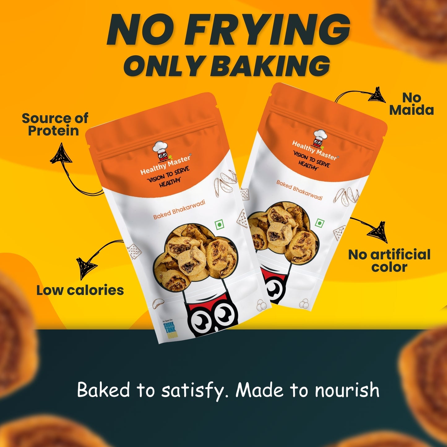 Light and Crispy Bhakarwadi | Contains Gram Flour - Source of Protein