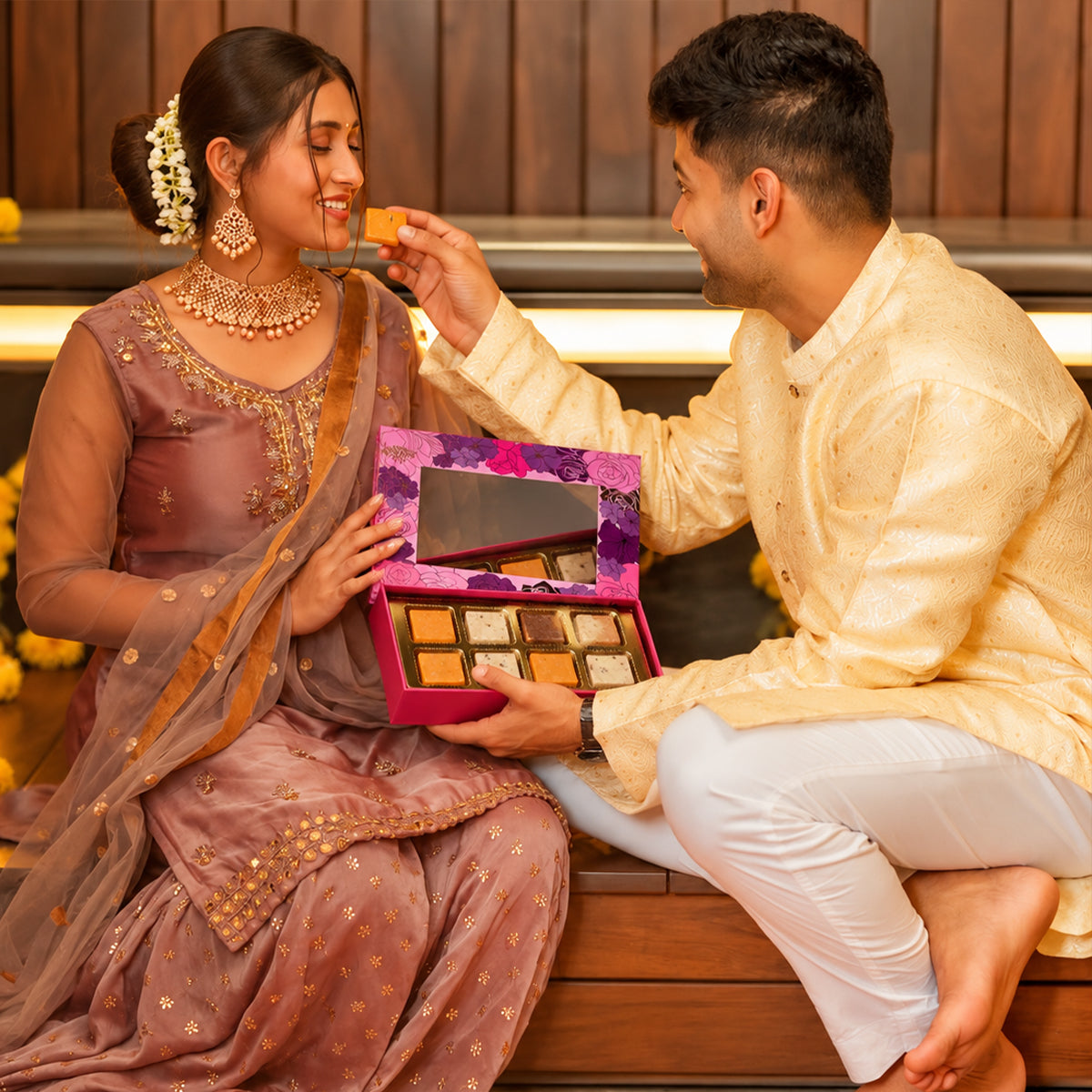 FitFest Hamper | Butterscotch, Pista & Rose Bites Diwali Gift Box