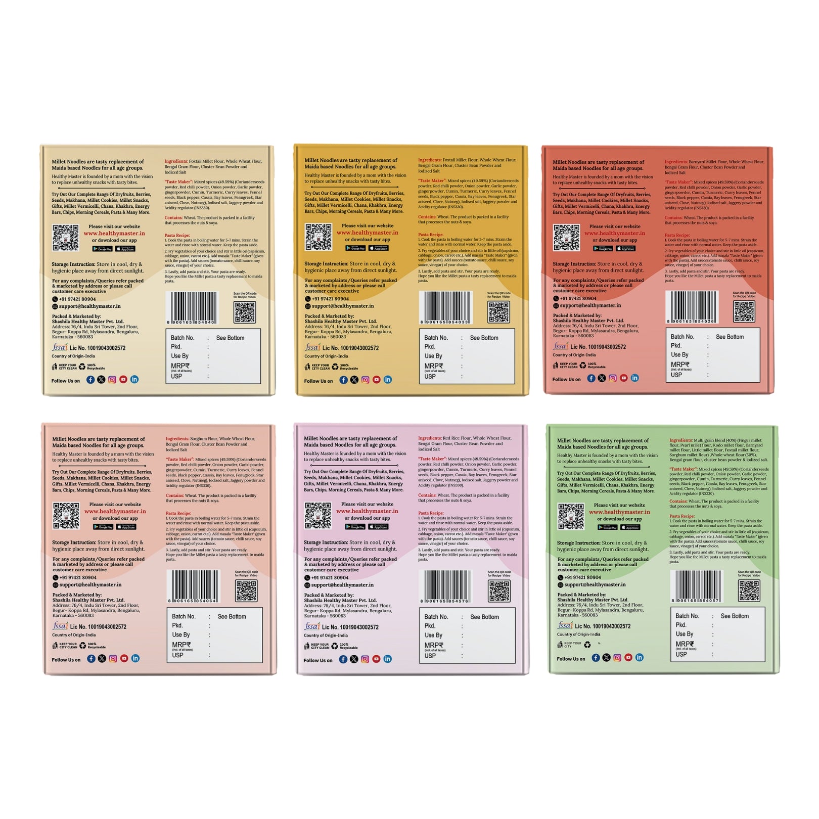Healthy Pasta Combo - Millet Based