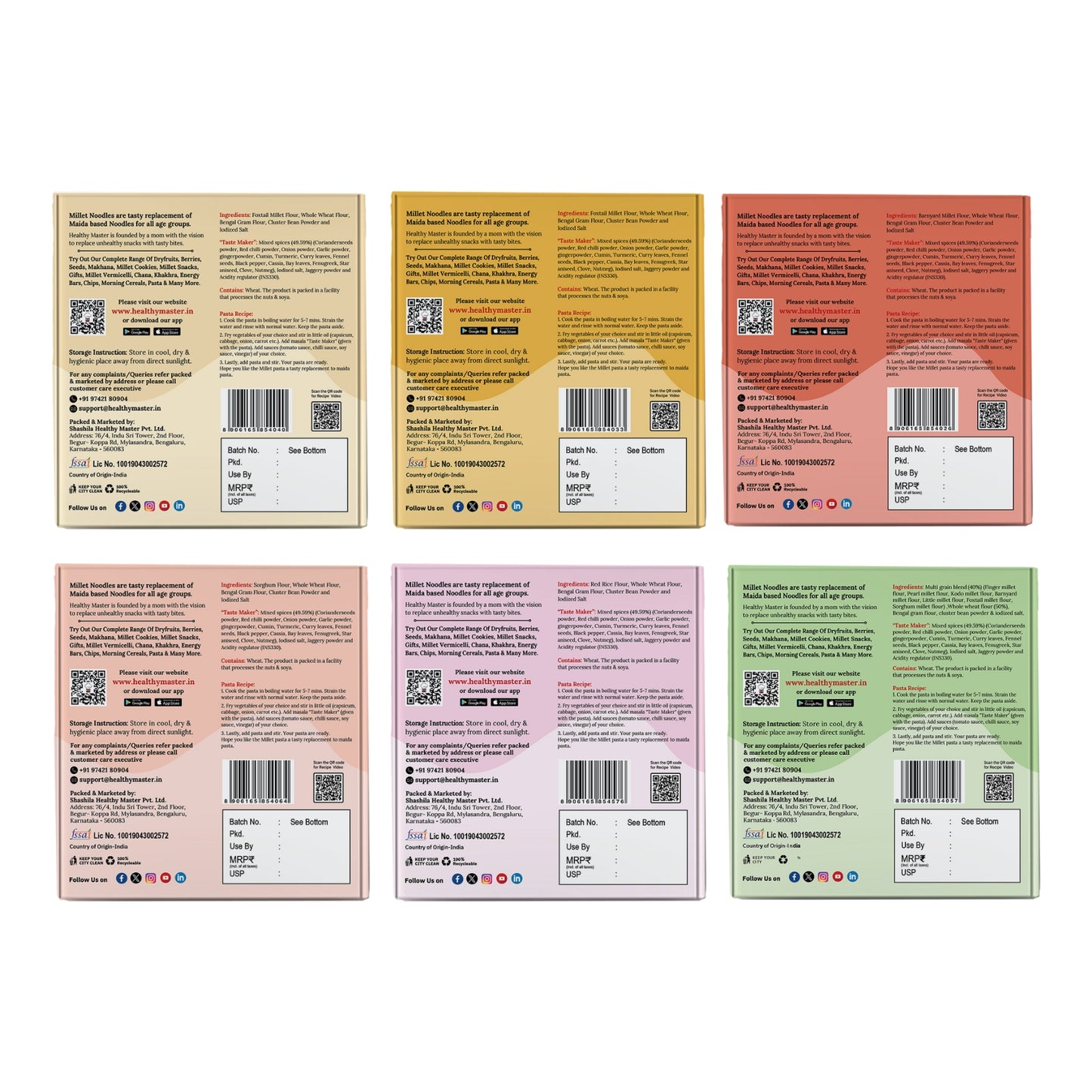 Healthy Pasta Combo - Millet Based