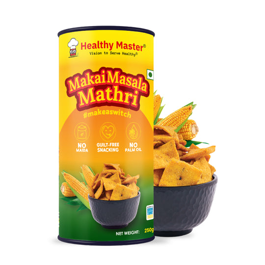 Baked Makai Mathri -  Masala Flavour (Spicy)