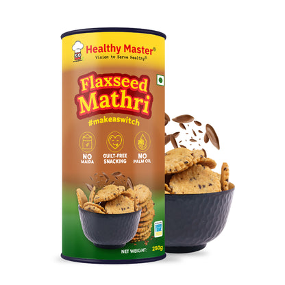 Wheat Mathri - Baked with Flax Seeds