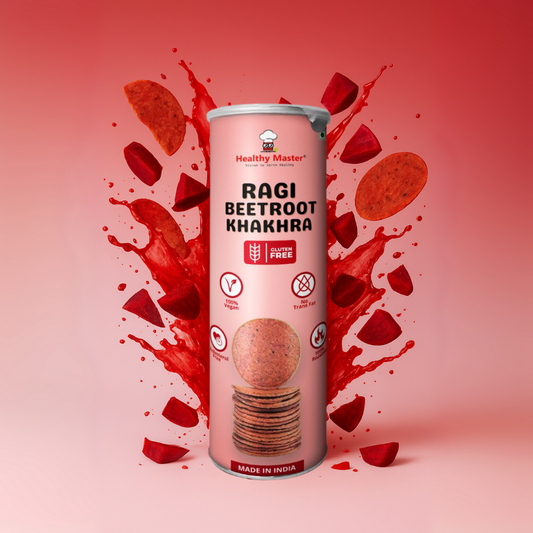 Roasted Ragi Beetroot Khakhra - Coin Sized