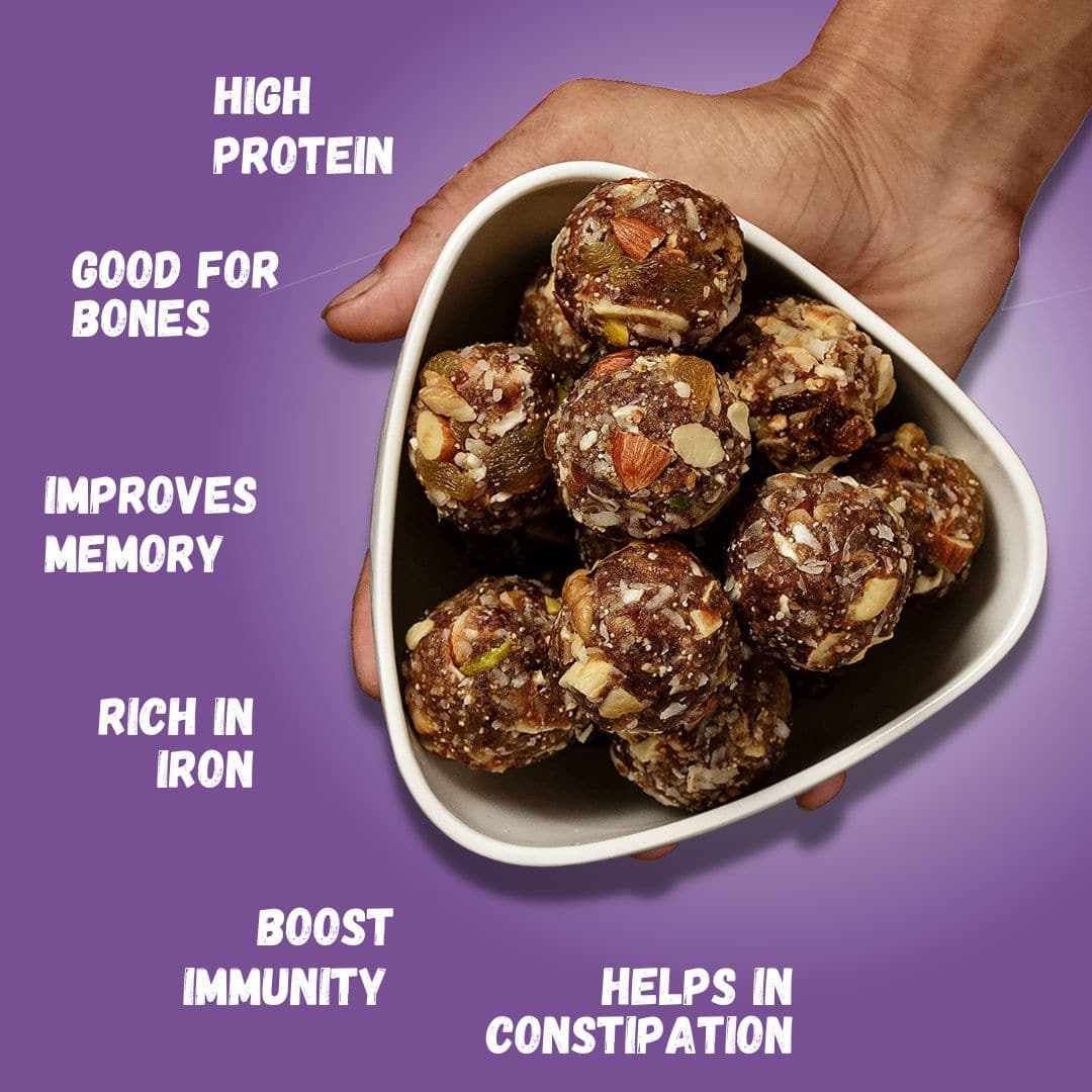 Dry Fruits Laddu - Nutritious Mix of Dryfruits & Coconut - Healthy Master