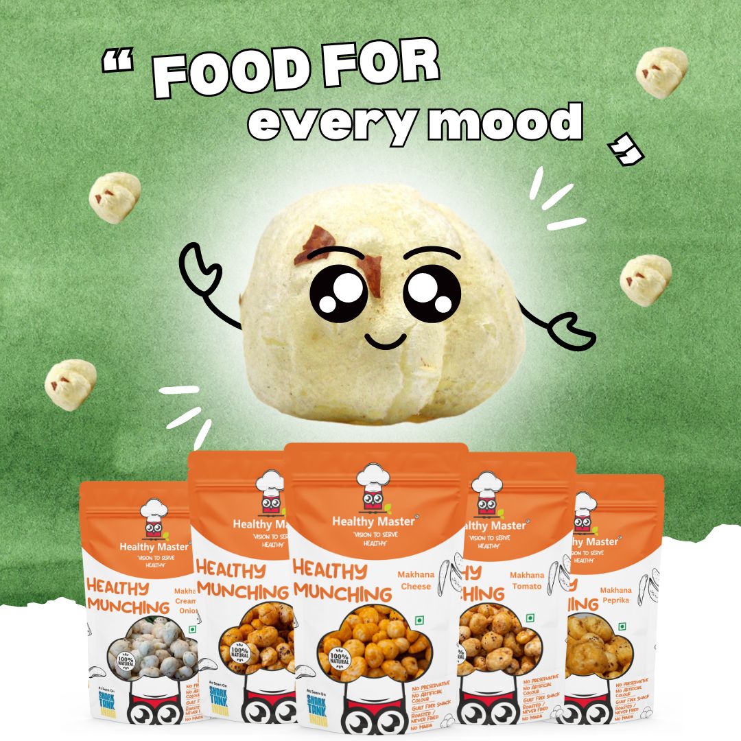 Crispy Fox Nuts (Makhana) - Mint (Pudina) Flavour - Healthy Master