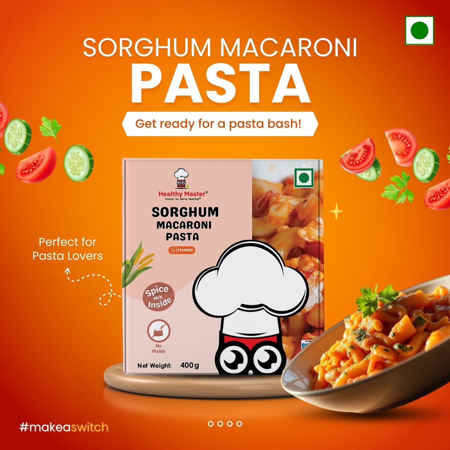 Sorghum Macaroni Pasta