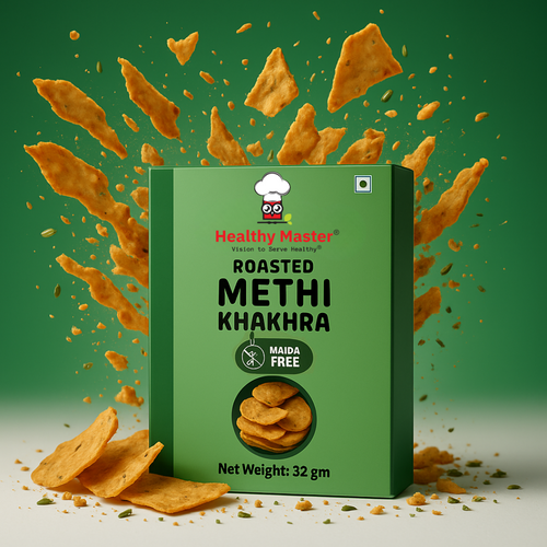 Roasted Whole Wheat Methi Pocket Khakhra