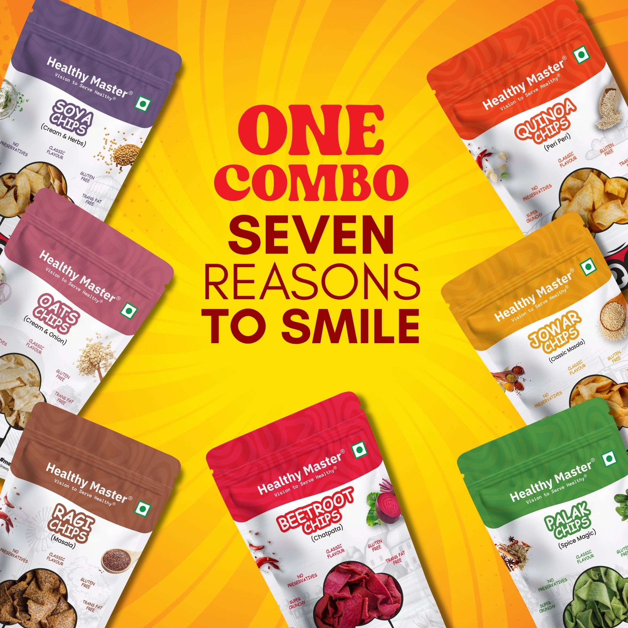 Light and Crispy Chips Combo (Pack of 7) (Each 100gm)