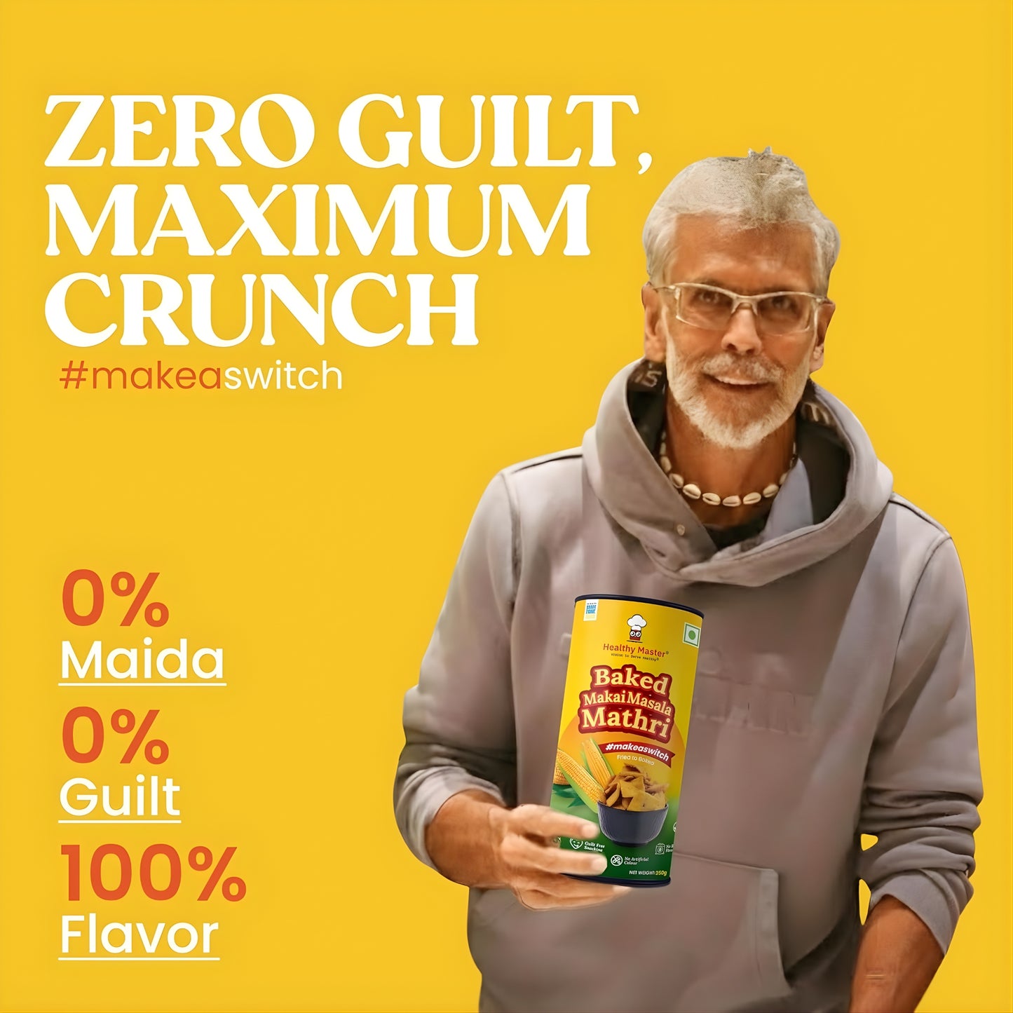 Baked Makai Mathri -  Masala Flavour (Spicy)