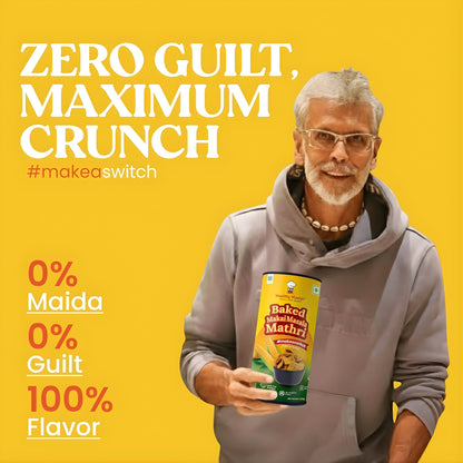 Baked Makai Mathri -  Masala Flavour (Spicy)
