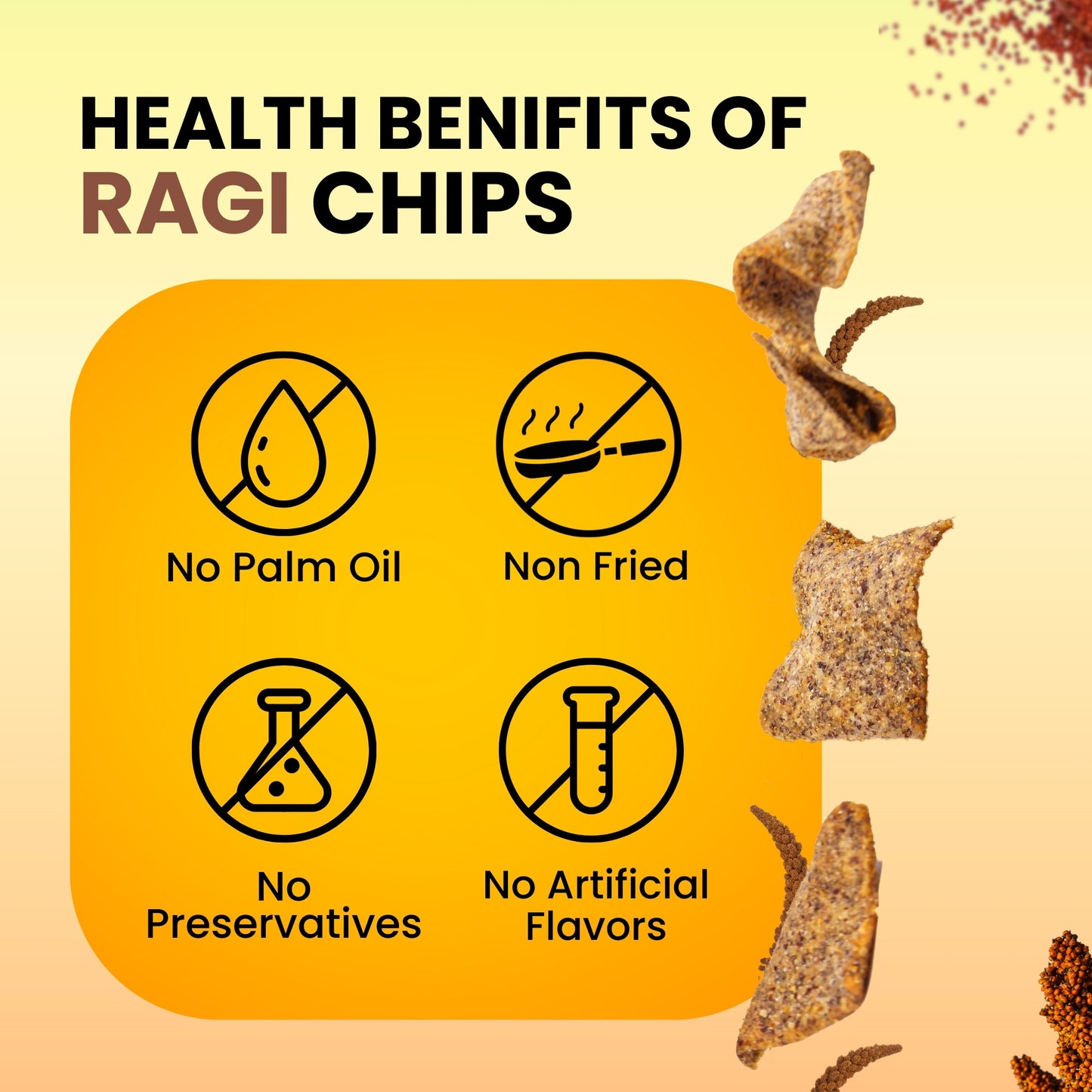 Ragi Chips - Light and Crispy (Traditional Spice)
