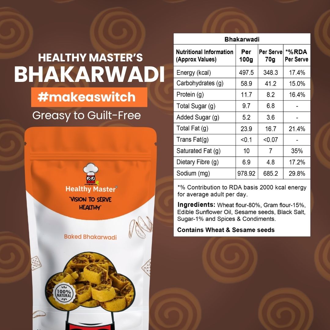 Light and Crispy Bhakarwadi | Contains Gram Flour - Source of Protein