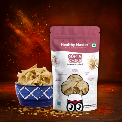 Oats Chips - Light and Crispy (Cream and Onion)