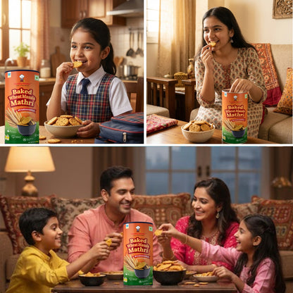 Wheat Mathri - Baked & Masala Flavour (Spicy)