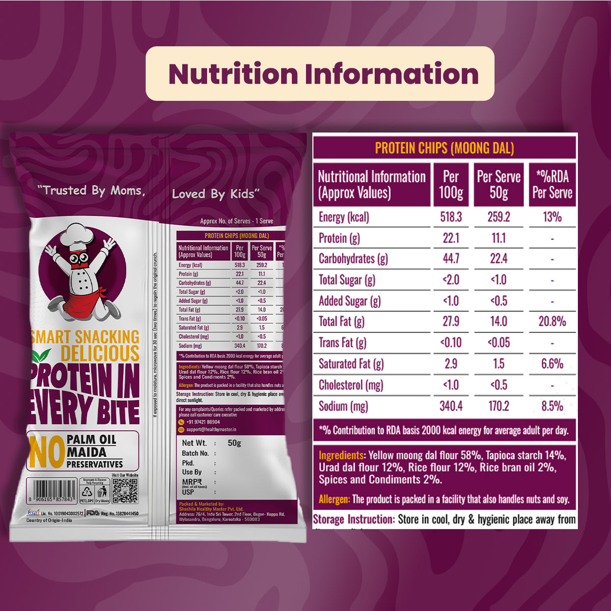 High Protein Chips - Moong Dal, Jalapeno Flavour