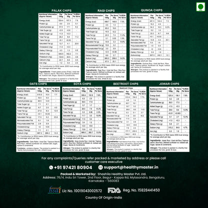 Healthy Master Light and Crispy Chips Combo (210gm) 30g Each (Pack of 7)