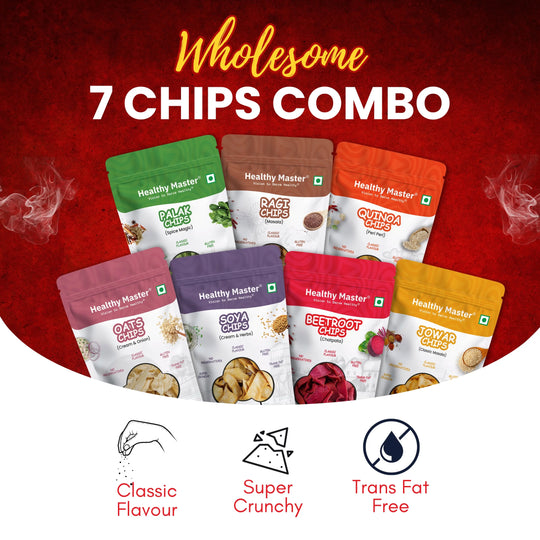 Healthy Master Light and Crispy Chips Combo (210gm) 30g Each (Pack of 7)