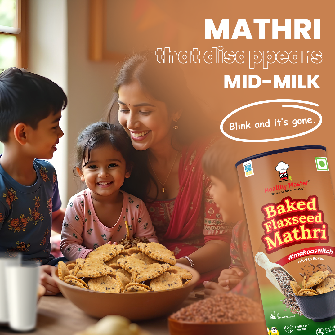 Wheat Mathri - Baked with Flax Seeds