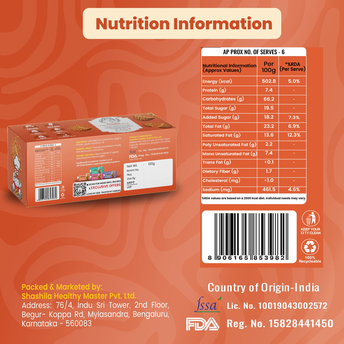 Multi Millet Ajwain Cookies And Biscuits