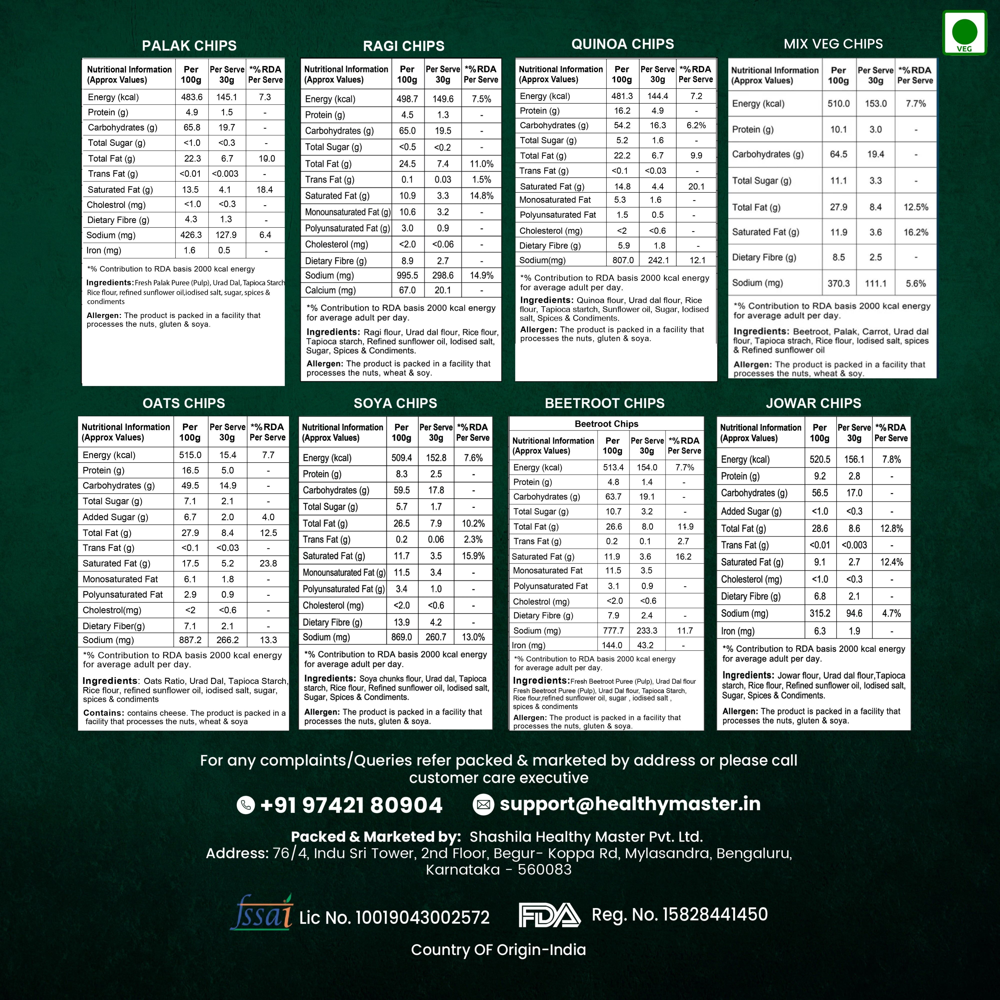 Light and Crispy Chips Combo (Pack of 8) (Each 100gm)