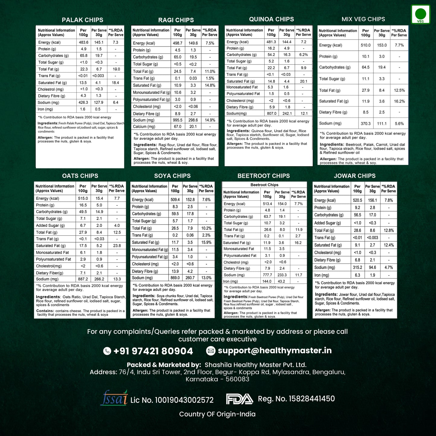 Light and Crispy Chips Combo (Pack of 8) (Each 100gm)