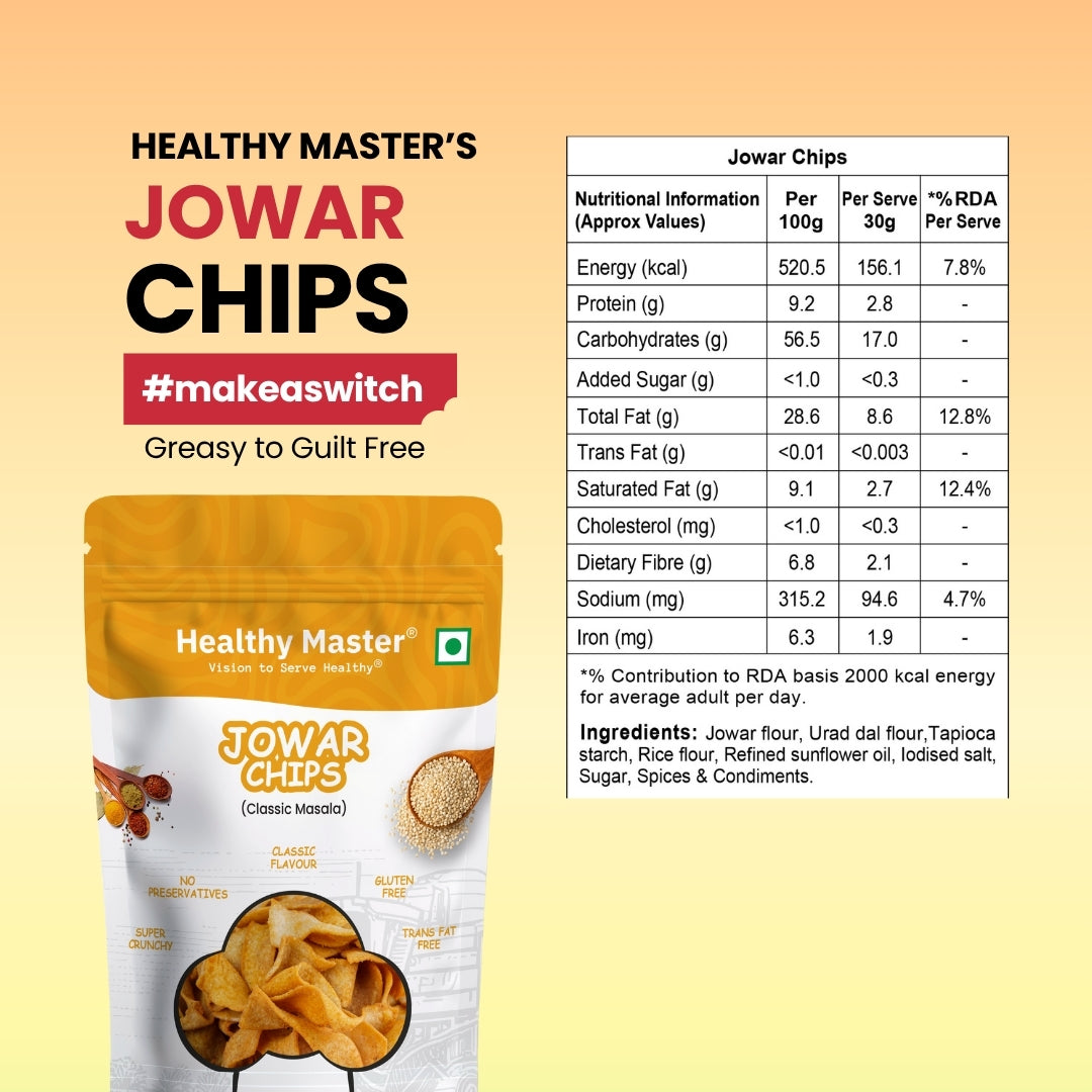Jowar Chips - Light and Crispy (Classic Masala)