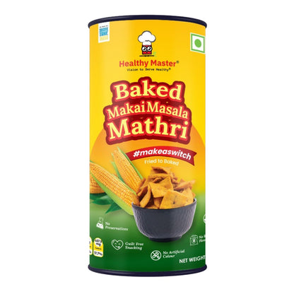 Baked Makai Mathri -  Masala Flavour (Spicy)