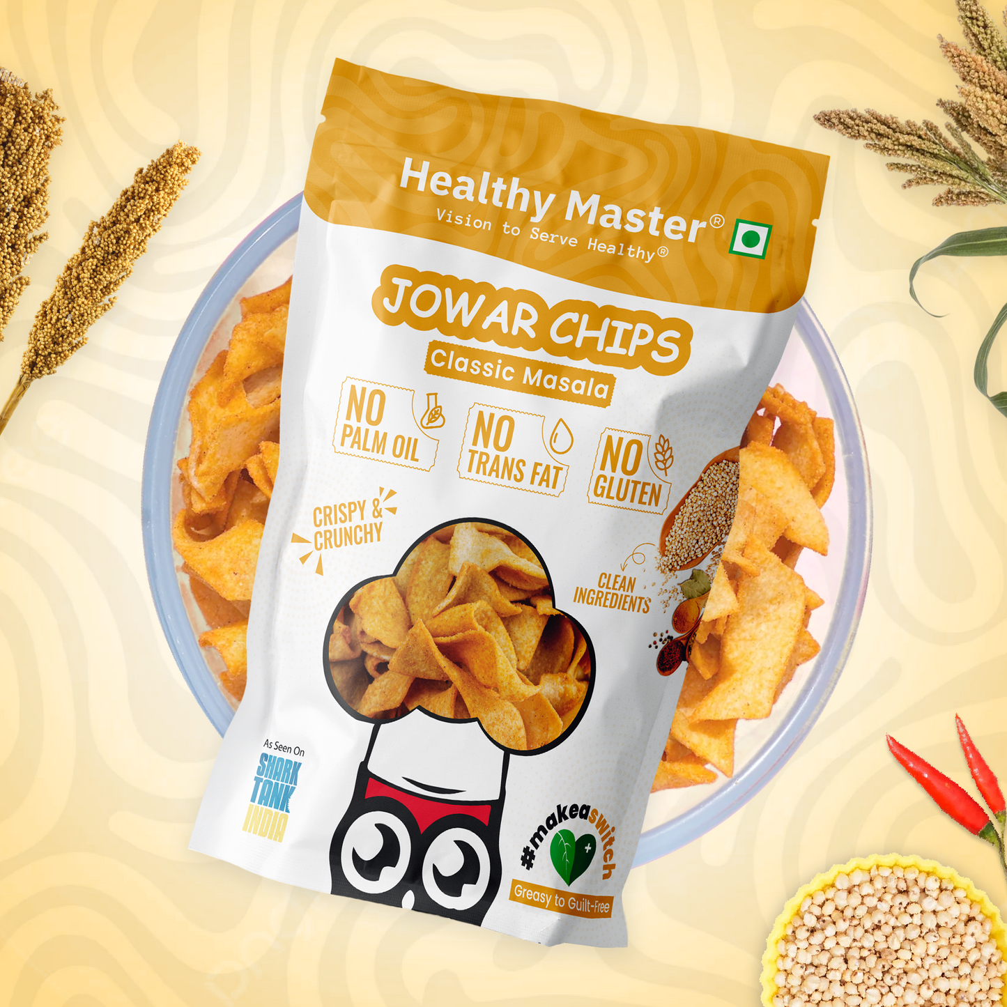 Jowar Chips - Light and Crispy (Classic Masala)