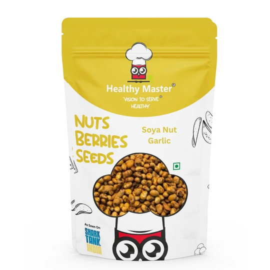 Roasted Soya Nuts - Garlic Flavour